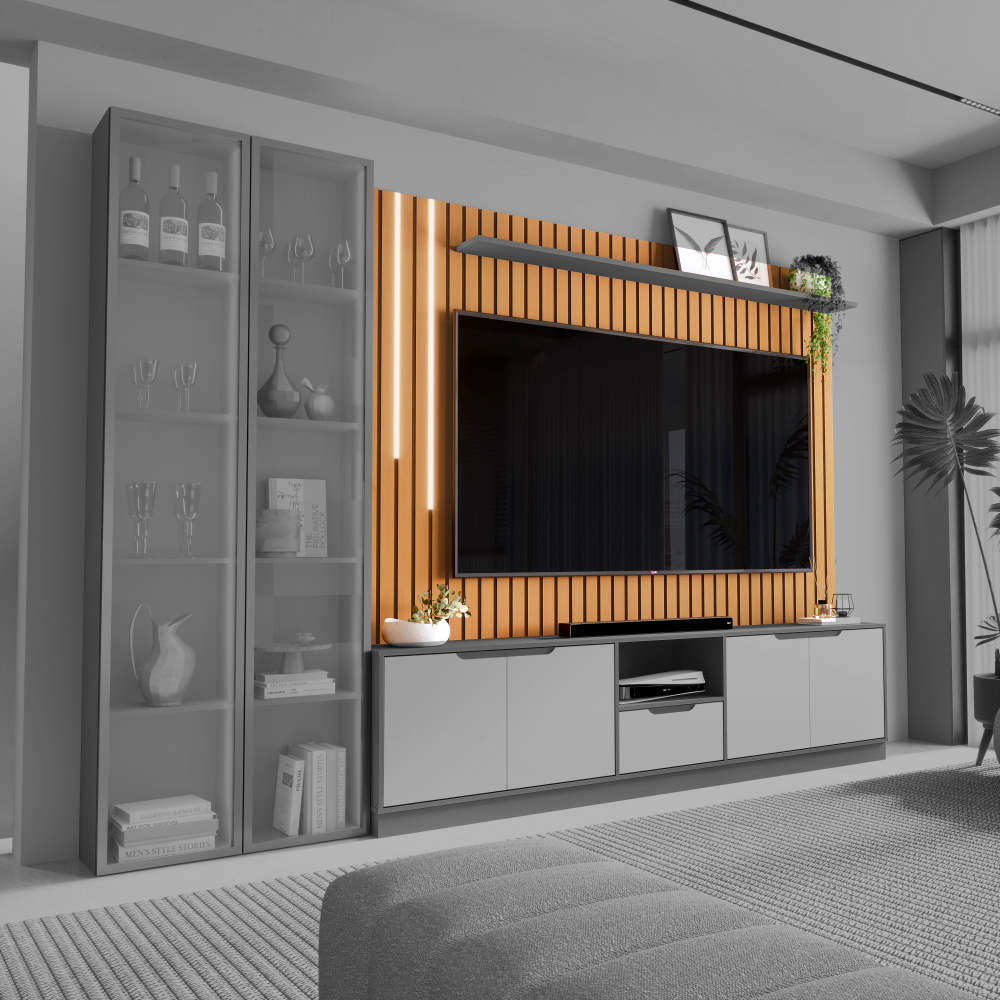 Painel Ripado Slim Modular